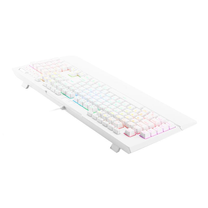 Teclado Opto-Mecanico Redragon Brahma PRO, RGB, Switch Azul, Branco, K586W-RGB-PRO-PT-BLUE