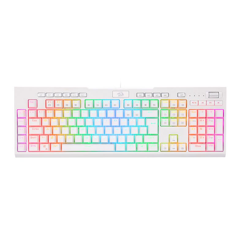 Teclado Opto-Mecanico Redragon Brahma PRO, RGB, Switch Vermelho, Branco, K586W-RGB-PRO-PT-RED