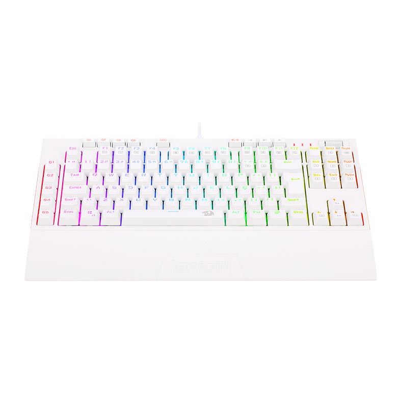 Teclado Opto-Mecanico Redragon BroadSword PRO, RGB, ABNT2, Switch Vermelho, Branco, K588W-RGB-PRO-PT-RED