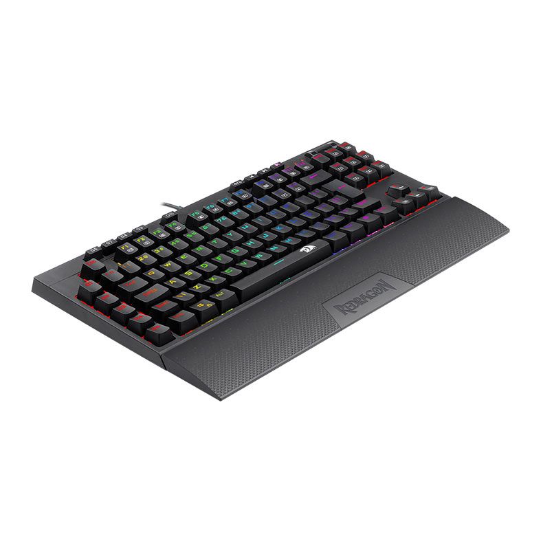 Teclado Mecanico Redragon Vishnu, RGB, ABNT2, Wireless, Switch Vermelho, Preto, K596RGB PT-RED