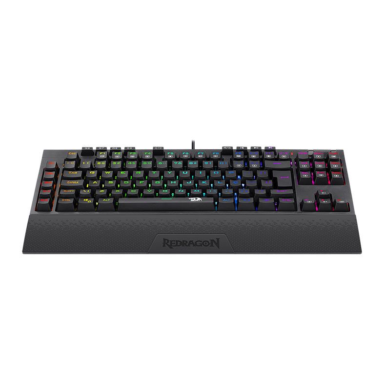 Teclado Mecanico Redragon Vishnu, RGB, ABNT2, Wireless, Switch Vermelho, Preto, K596RGB PT-RED