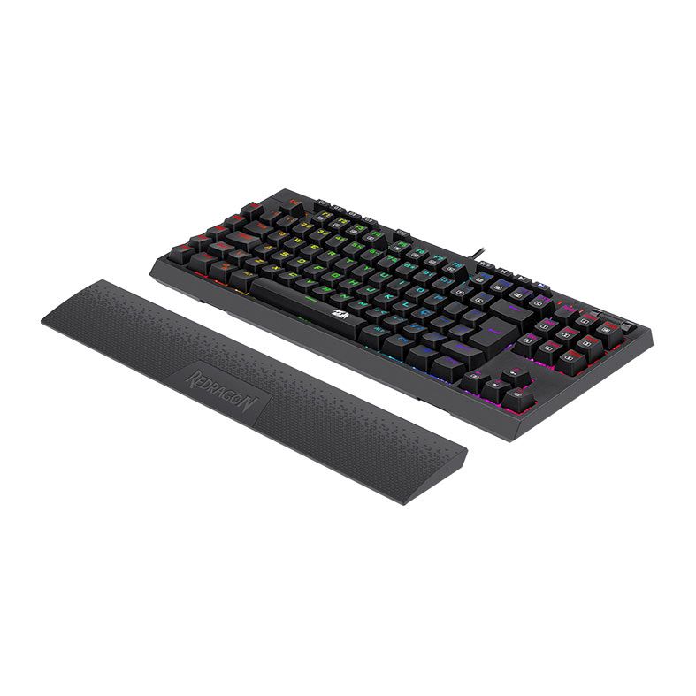 Teclado Mecanico Redragon Vishnu, RGB, ABNT2, Wireless, Switch Vermelho, Preto, K596RGB PT-RED