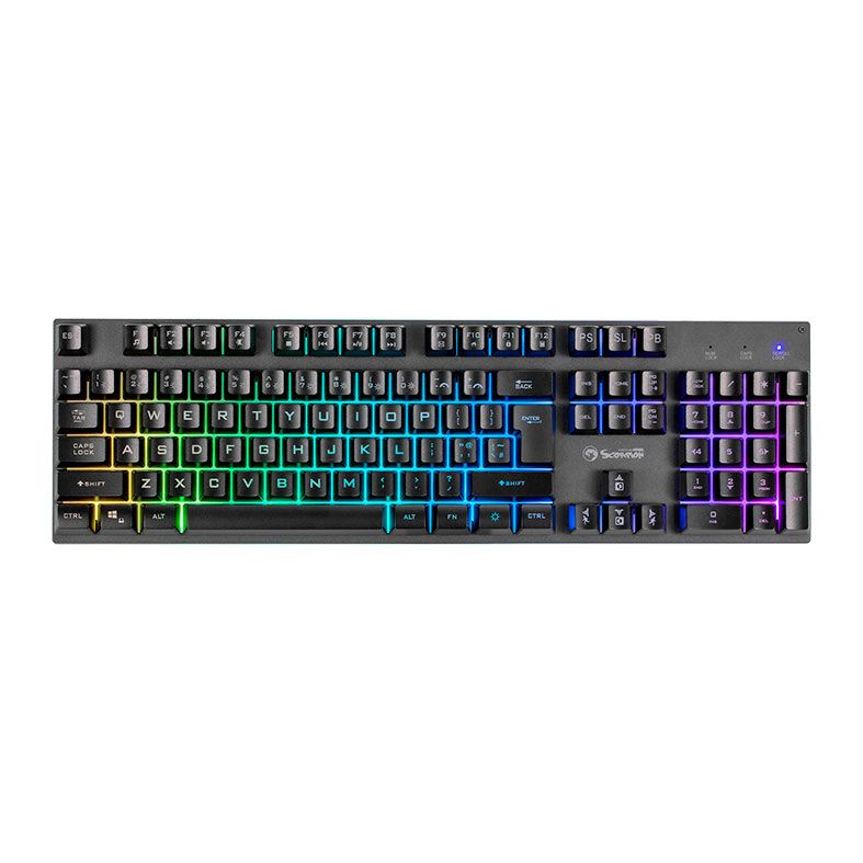 Teclado Gamer Marvo K604, RGB, USB, ABNT2, Preto, K604-BR