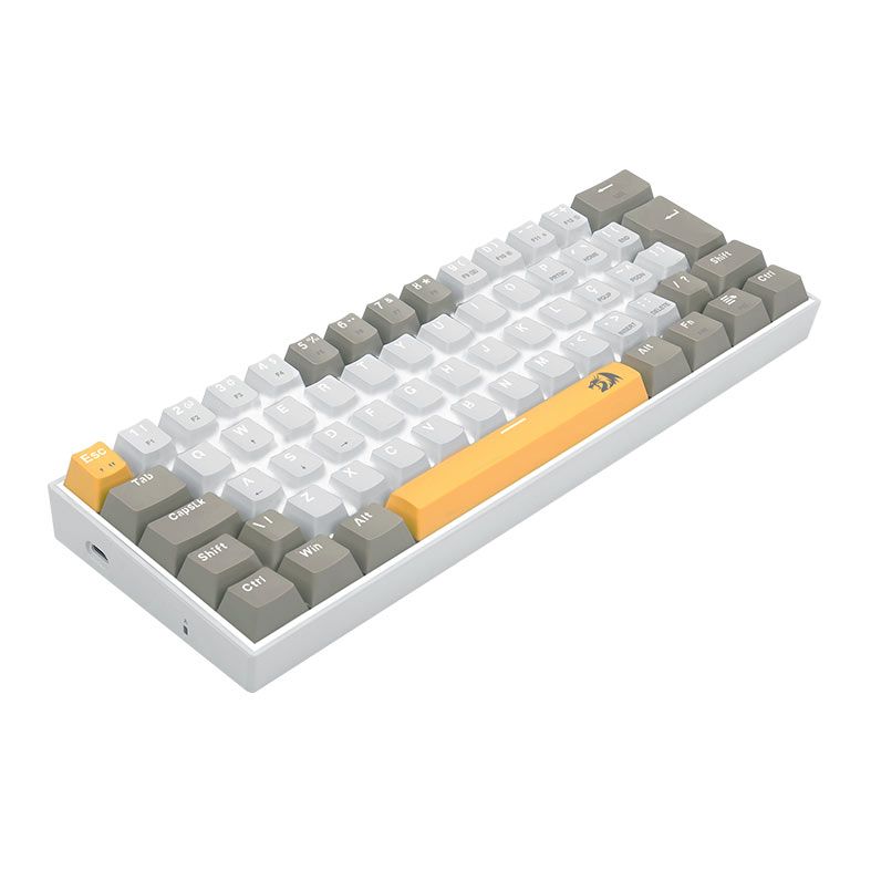 Teclado Mecanico Redragon Lakshmi Daylight, Led Branco, ABNT2, Switch Marrom, K606-YL-WT-GY