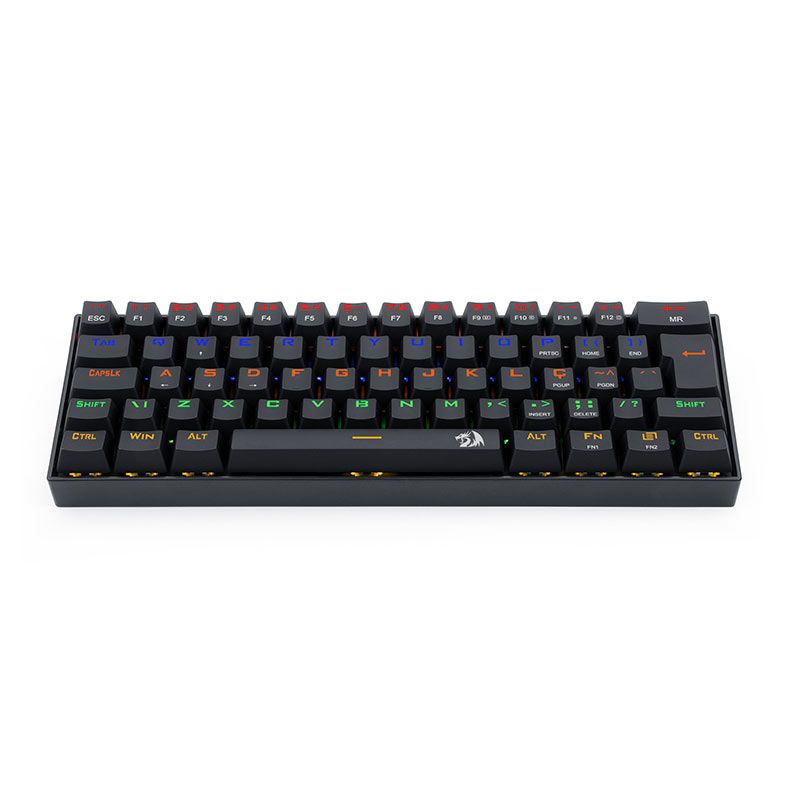 Teclado Mecanico Redragon Lakshmi, Rainbow, ABNT2, Switch Preto, K606R-PT-BLACK