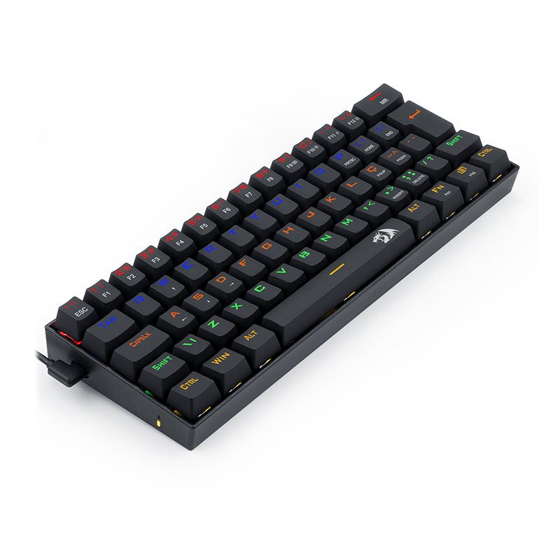 OPENBOX Teclado Mecanico Redragon Lakshmi, Rainbow, ABNT2, Compacto, Switch Azul, K606R-PT-BLUE
