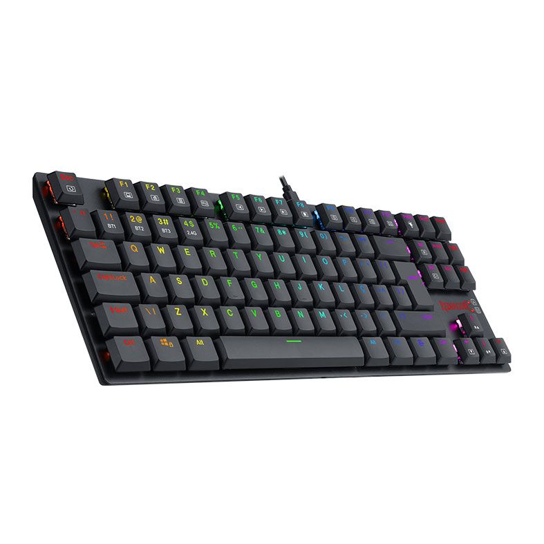 Teclado Mecanico Gamer Redragon APS Dual Pro, RGB, Switch Blue, ABNT2, Tri-Mode, Preto, K607P-KBS-PT-BLUE