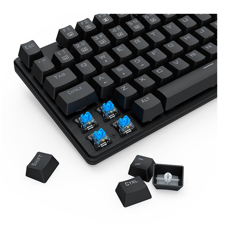 Teclado Mecanico Gamer Redragon Valheim, Rainbow, Switch Azul, USB, Preto, K608-R-PT-BLUE