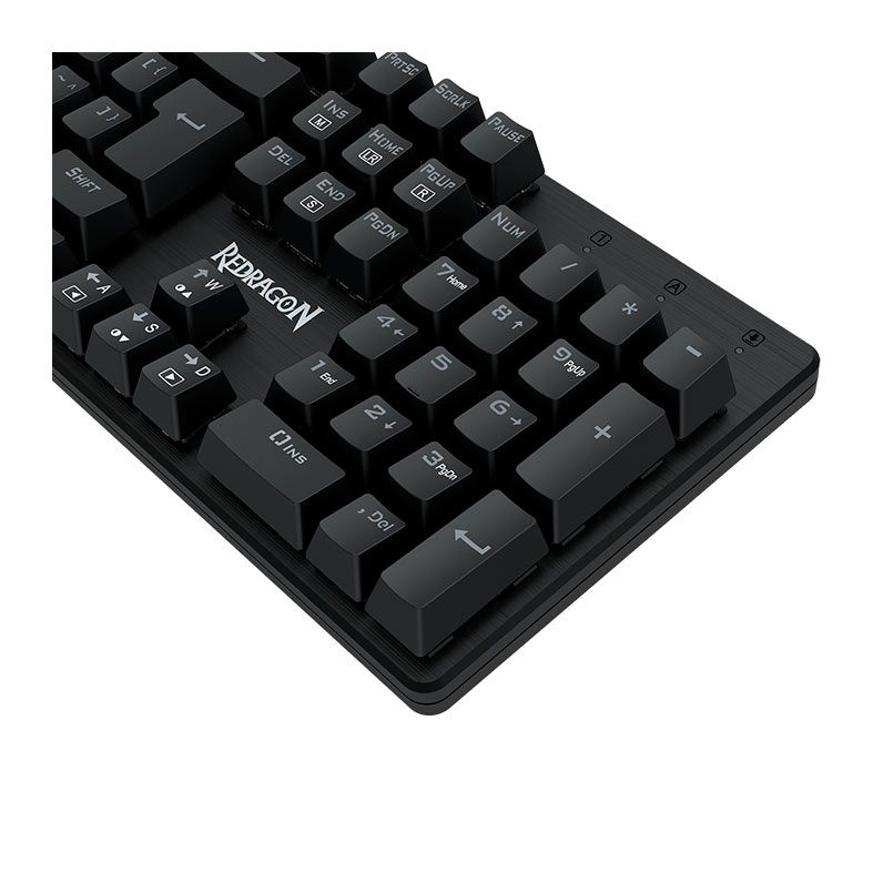 Teclado Mecanico Gamer Redragon Valheim, Rainbow, Switch Azul, USB, Preto, K608-R-PT-BLUE