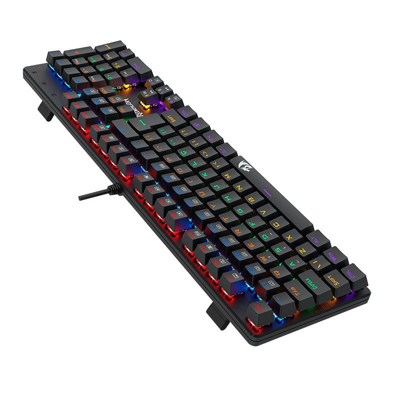 Teclado Mecanico Gamer Redragon Valheim, Rainbow, Switch Azul, USB, Preto, K608-R-PT-BLUE