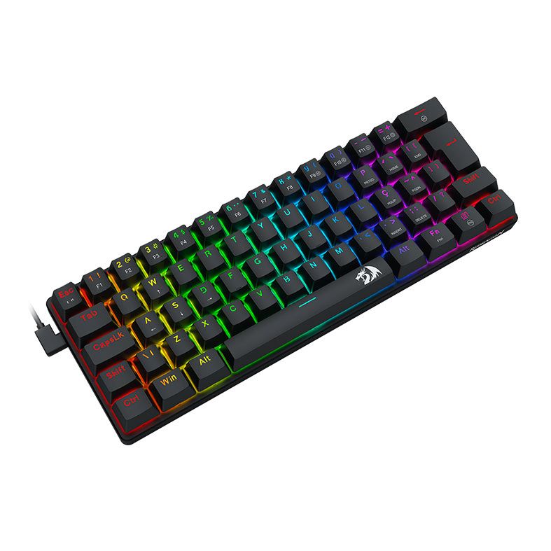 Teclado Mecanico Redragon Jax, Rainbow, ABNT2, Switch Marrom, Preto, K613-KB-PT-BROWN
