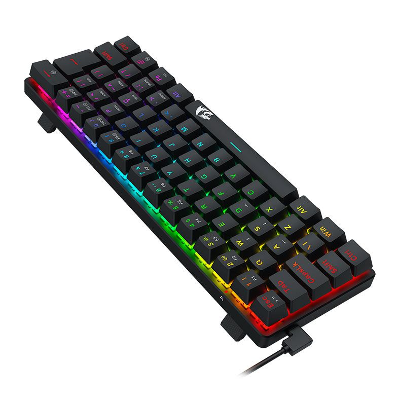 Teclado Mecanico Redragon Jax, Rainbow, ABNT2, Switch Marrom, Preto, K613-KB-PT-BROWN