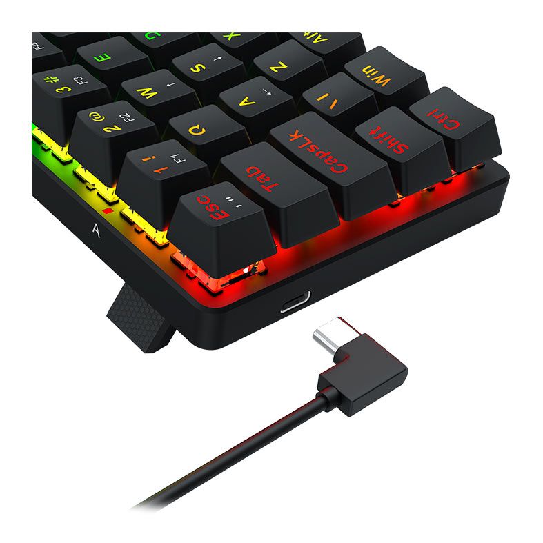 Teclado Mecanico Redragon Jax, Rainbow, ABNT2, Switch Marrom, Preto, K613-KB-PT-BROWN