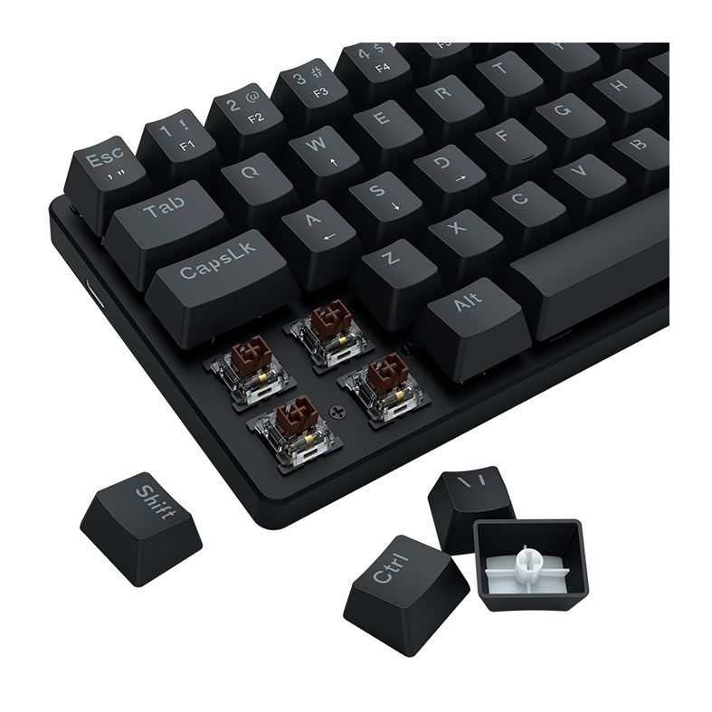 Teclado Mecanico Redragon Jax, Rainbow, ABNT2, Switch Marrom, Preto, K613-KB-PT-BROWN