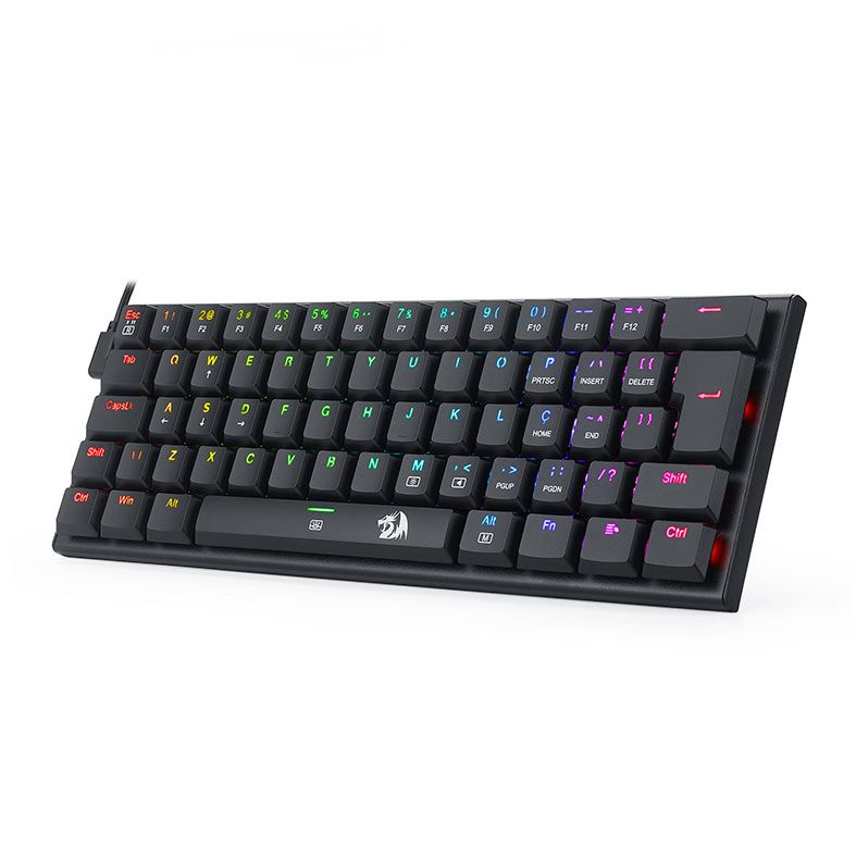 Teclado Mecanico Redragon Anivia, RGB, ABNT2, Switch Marrom, K614-RGB-PT-BROWN