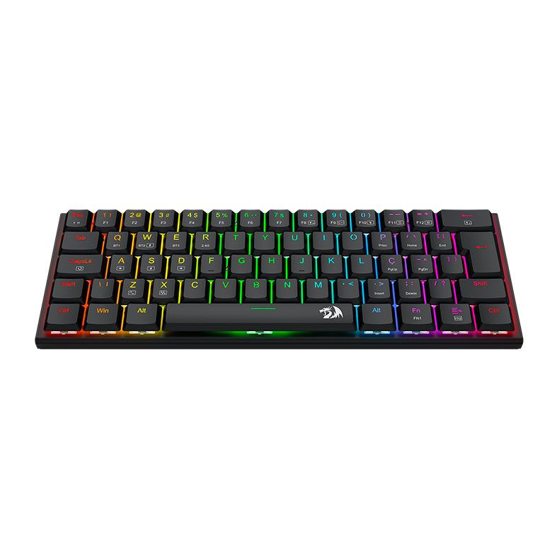 Teclado Mecanico Redragon Anivia Pro, RGB, ABNT2, Switch Azul, Wireless, Preto, K614RGB-PRO-PT-BLUE