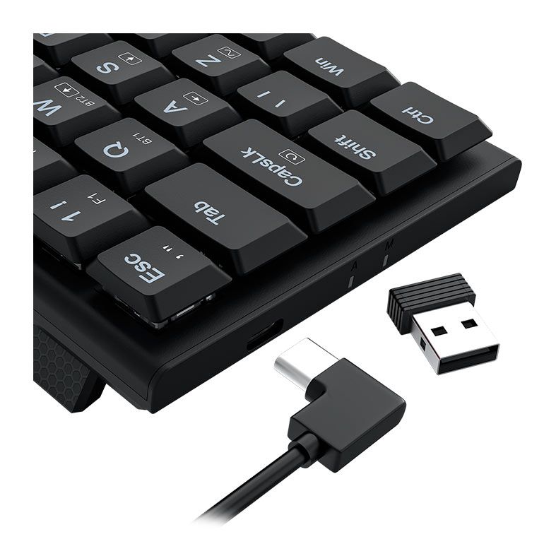 Teclado Mecanico Redragon Anivia Pro, RGB, ABNT2, Switch Azul, Wireless, Preto, K614RGB-PRO-PT-BLUE