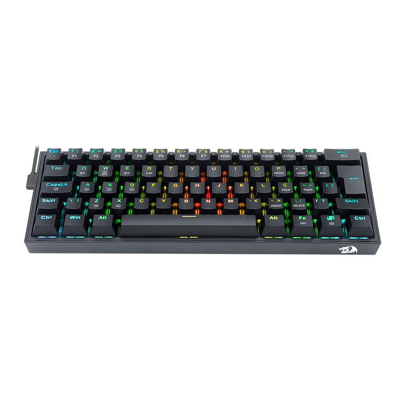 Teclado Mecanico Gamer Redragon Fizz Pro, RGB, Wireless, Switch Blue, Preto, K616-RGB-B-PT-BLUE