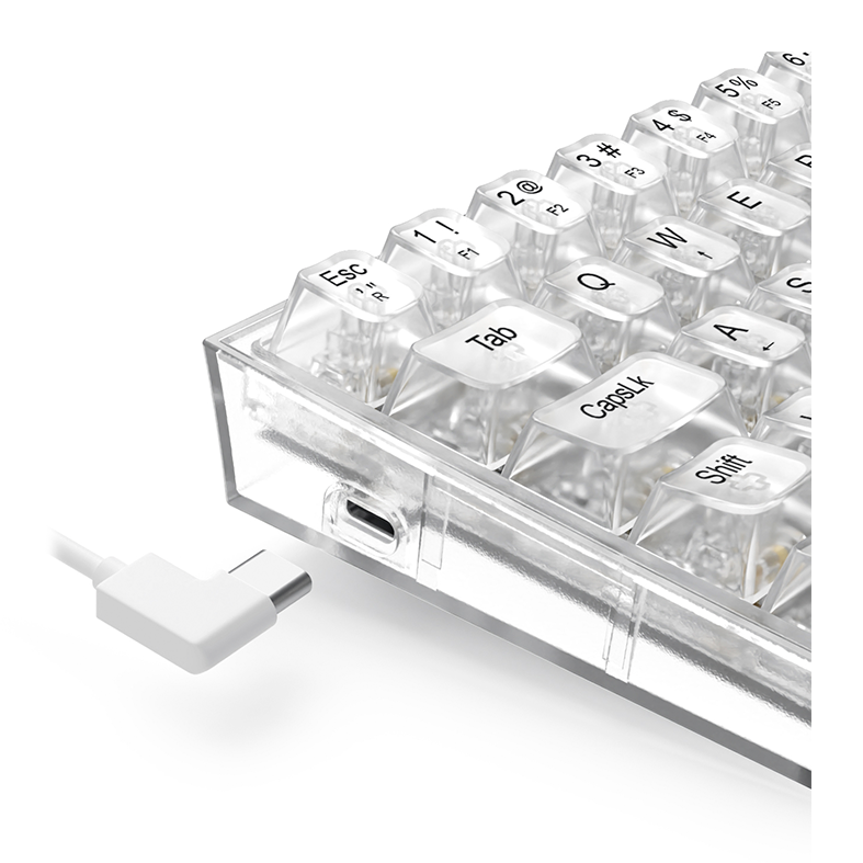 Teclado Mecanico Redragon Fizz, RGB, Switch Crystal, Transparente, K617CT-RGB