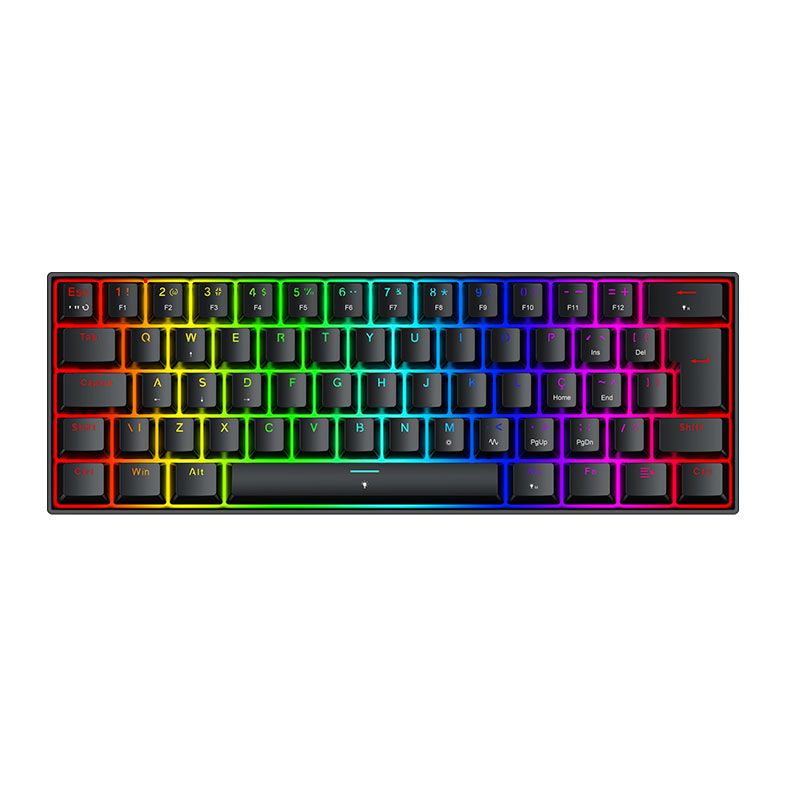 Teclado Magnetico Redragon Fizz, RGB, ABNT2, Preto, K617RGB-M