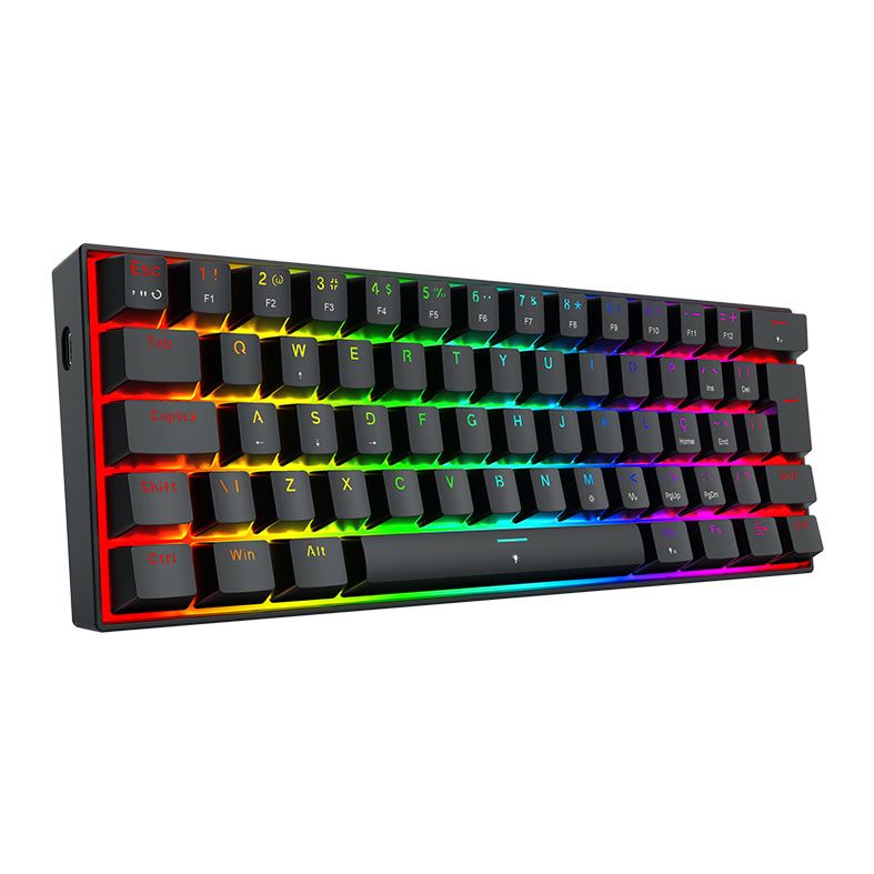 Teclado Magnetico Redragon Fizz, RGB, ABNT2, Preto, K617RGB-M