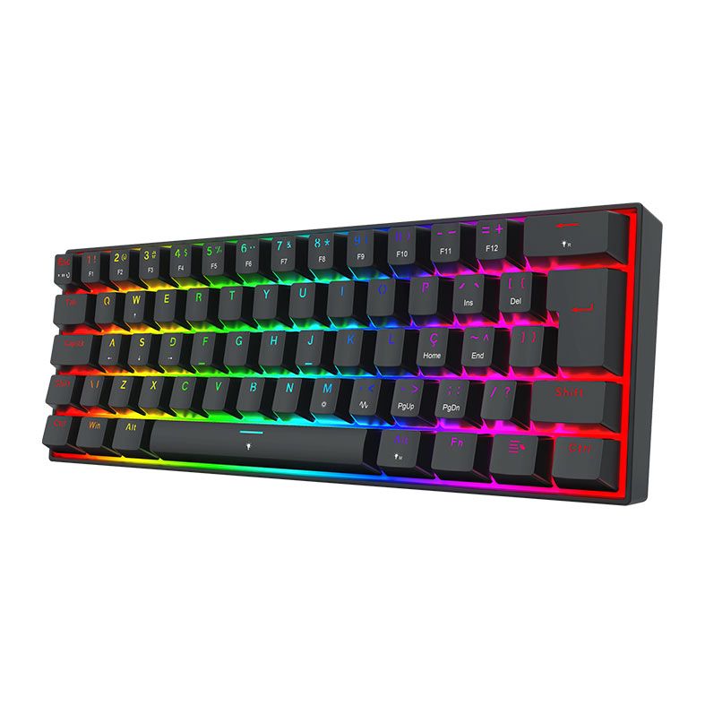 Teclado Magnetico Redragon Fizz, RGB, ABNT2, Preto, K617RGB-M