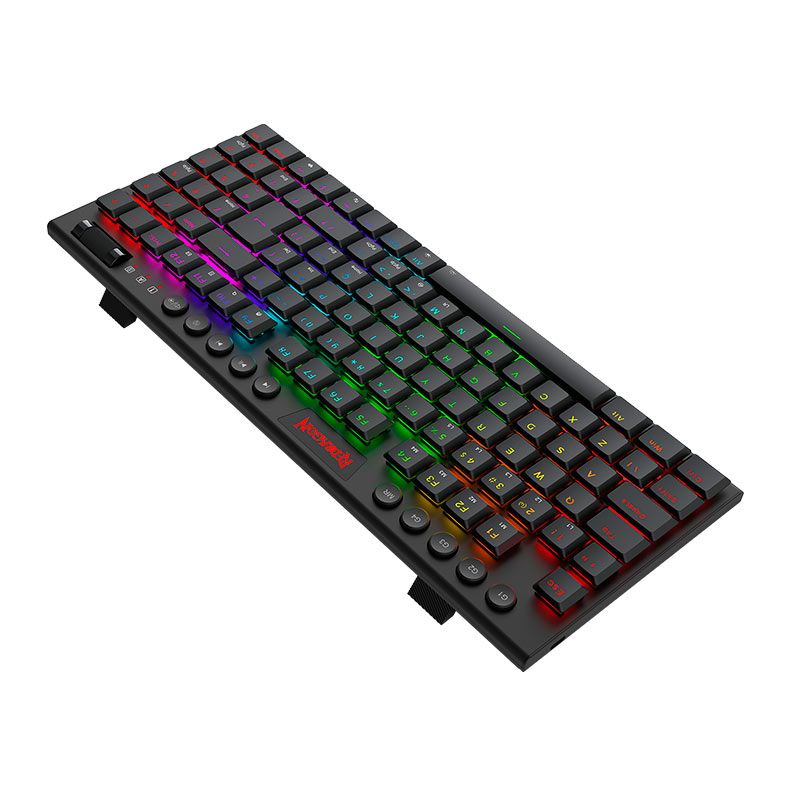 Teclado Mecanico Gamer Redragon Yi TKL, RGB, Switch Marrom, USB, Preto, K625P-KB