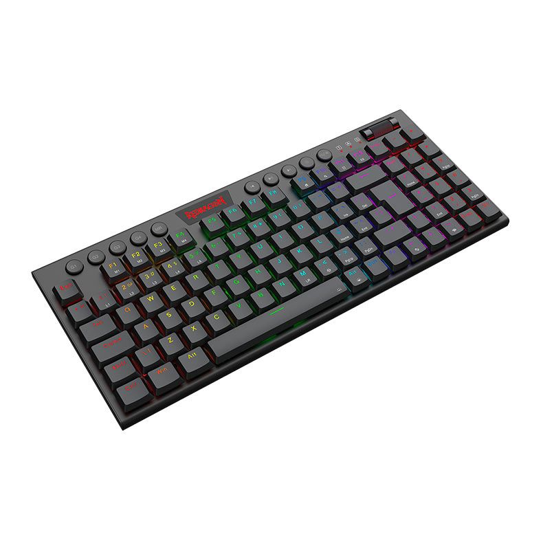 Teclado Mecanico Gamer Redragon Yi TKL, RGB, Switch Marrom, USB, Preto, K625P-KB