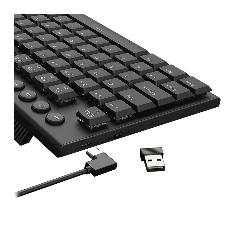 Teclado Mecanico Redragon Yi Pro, RGB, Switch Brown, Wireless, Preto, K625P-KBS-PT-BROWN