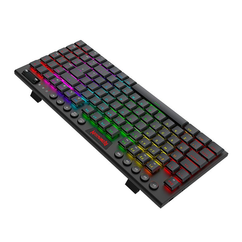 Teclado Mecanico Redragon Yi Pro, RGB, Switch Brown, Wireless, Preto, K625P-KBS-PT-BROWN