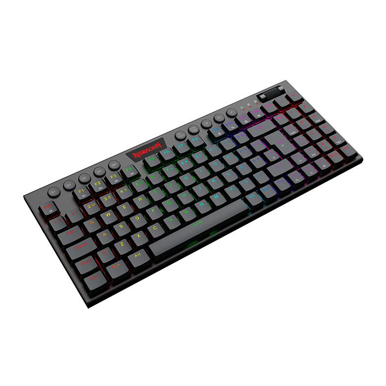 Teclado Mecanico Redragon Yi Pro, RGB, Switch Brown, Wireless, Preto, K625P-KBS-PT-BROWN