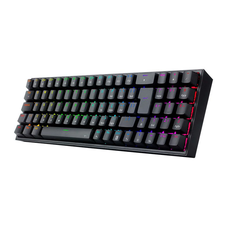 Teclado Mecanico Gamer Redragon Pollux, RGB, Switch Red, Preto, K628-RGB-B-PT-RED