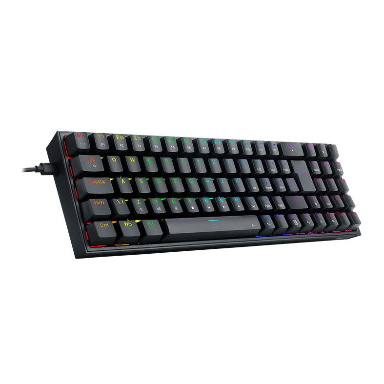Teclado Mecanico Gamer Redragon Pollux, RGB, Switch Red, Preto, K628-RGB-B-PT-RED