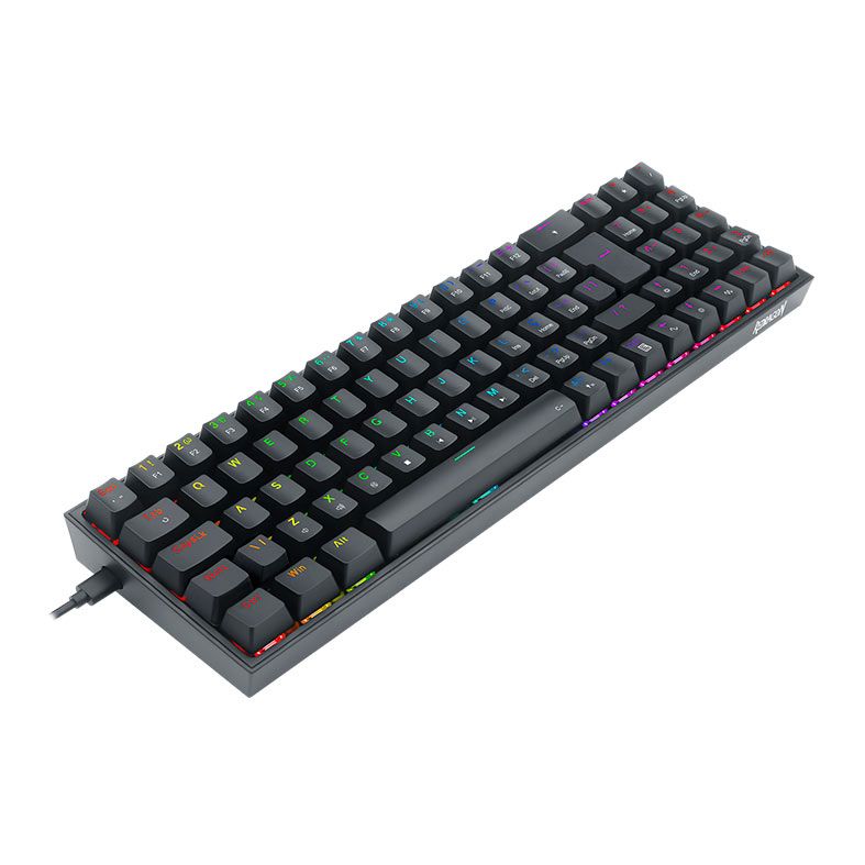 Teclado Mecanico Gamer Redragon Pollux, RGB, Switch Red, Preto, K628-RGB-B-PT-RED