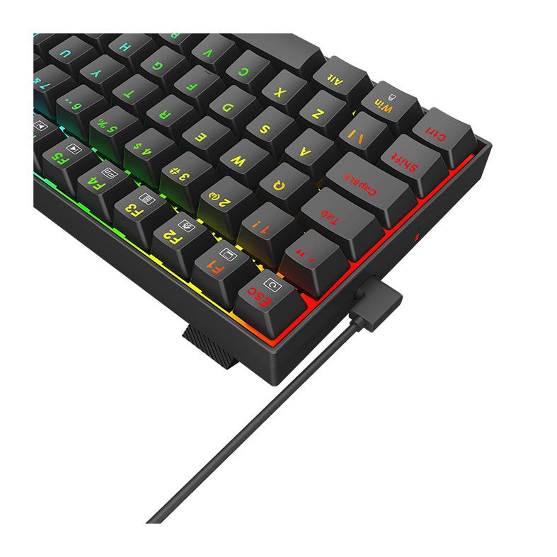 Teclado Mecanico Redragon Phantom, RGB, Switch Marrom, Preto, K629