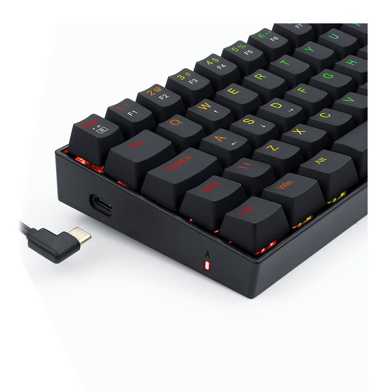 Teclado Mecanico Gamer Redragon Dragonborn, RGB, ABNT2, Switch Blue, Preto, K630RGB-1-PT-BLUE