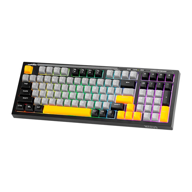 Teclado Membrana Marvo Soldat S50B, Rainbow, Preto e Cinza, K638B