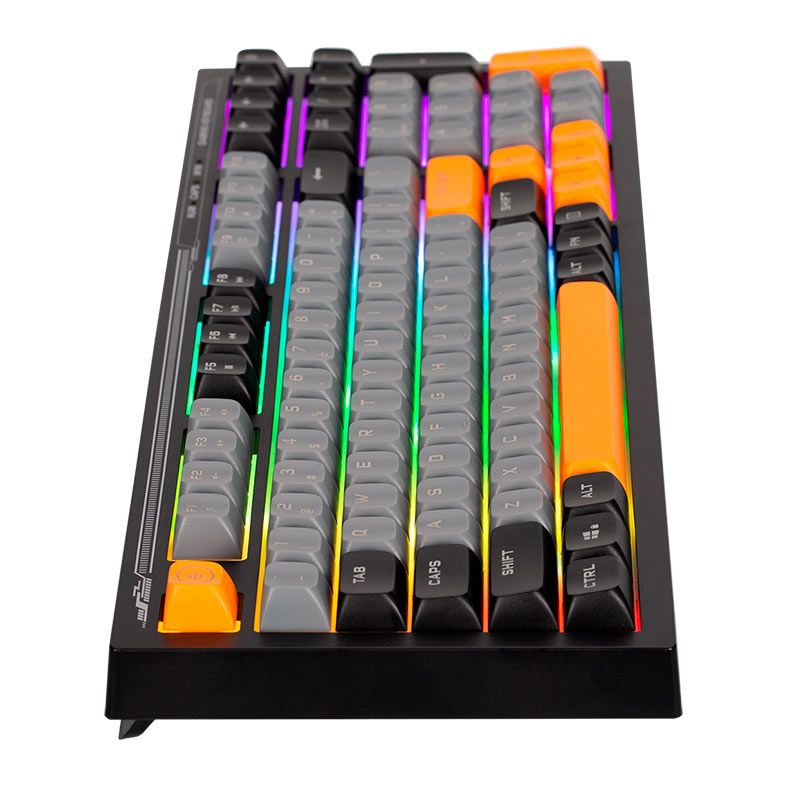 Teclado Membrana Marvo Soldat S50B, Rainbow, Preto e Cinza, K638B