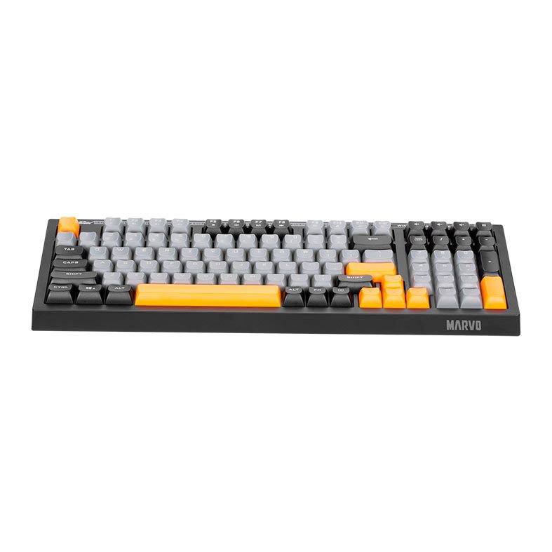 Teclado Membrana Marvo Soldat S50B, Rainbow, Preto e Cinza, K638B