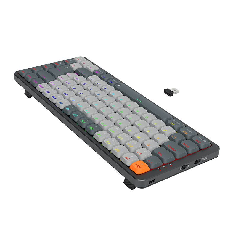 Teclado Mecanico Redragon Azure, RGB, Wireless, Switch Marrom, Preto e Cinza, K652GG-RGB-PRO