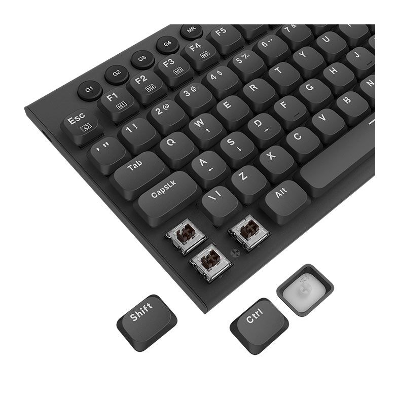Teclado Mecanico Gamer Redragon Sion, RGB, Switch Marrom, USB, Preto, K653-RGB