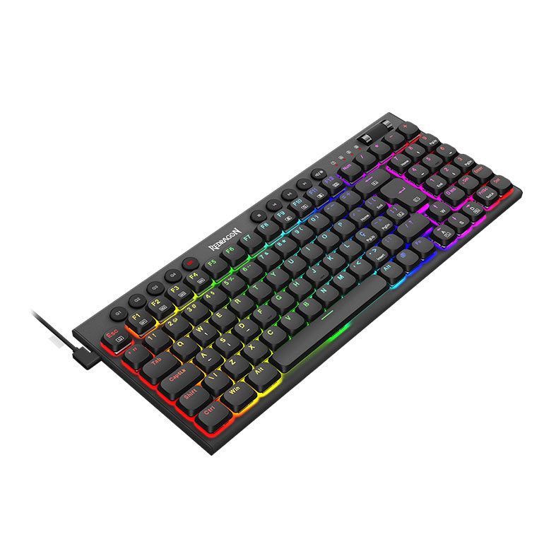 Teclado Mecanico Gamer Redragon Sion, RGB, Switch Marrom, USB, Preto, K653-RGB