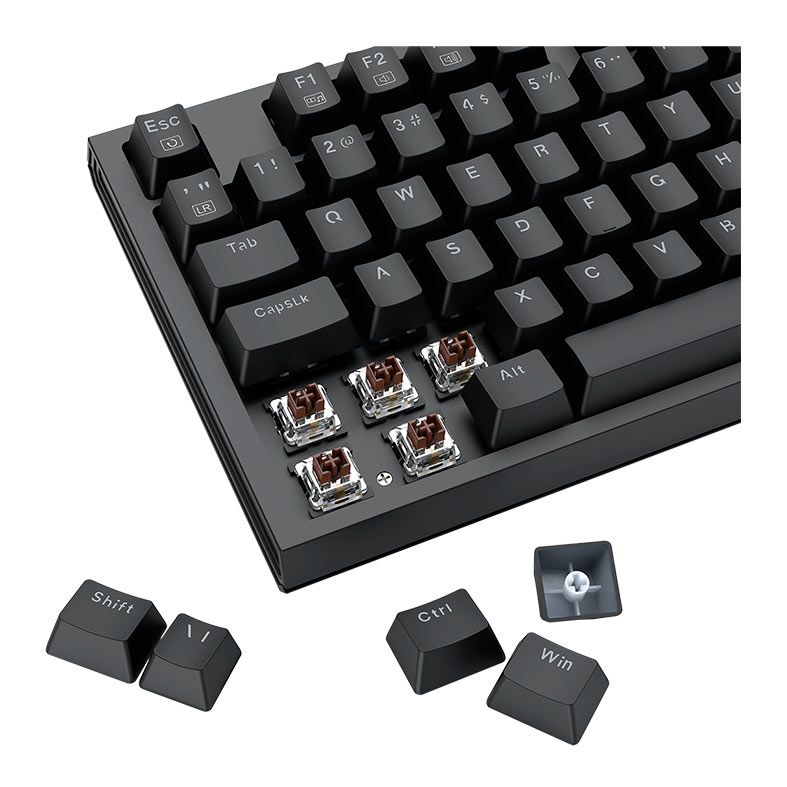 Teclado Mecanico Redragon Argo, RGB, ABNT2, Switch Marrom, Preto, K670-RGB-PT-BROWN