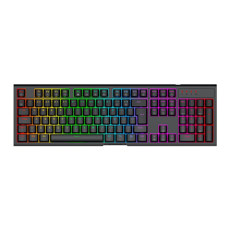 Teclado Mecanico Redragon Argo, RGB, ABNT2, Switch Marrom, Preto, K670-RGB-PT-BROWN