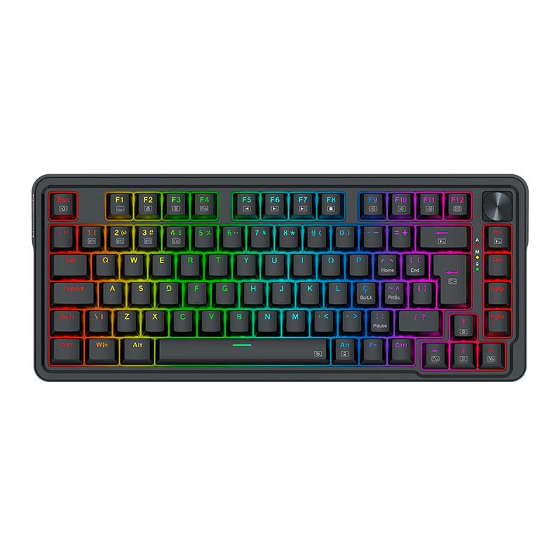 Teclado Mecanico Redragon Ucal Pro, RGB, Wireless, Switch Marrom, Preto, K673-RGB-PRO