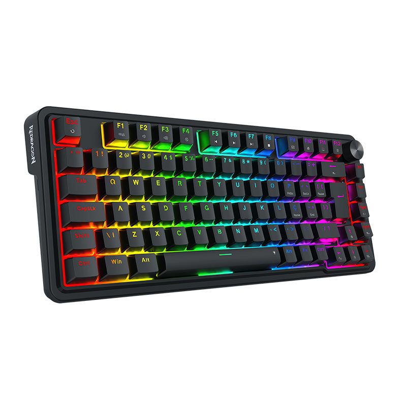 Teclado Magnetico Redragon Ucal, RGB, 75%, Switch Ultramag, USB-C, Preto, K673RGB-M