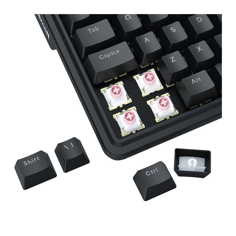 Teclado Magnetico Redragon Ucal, RGB, 75%, Switch Ultramag, USB-C, Preto, K673RGB-M