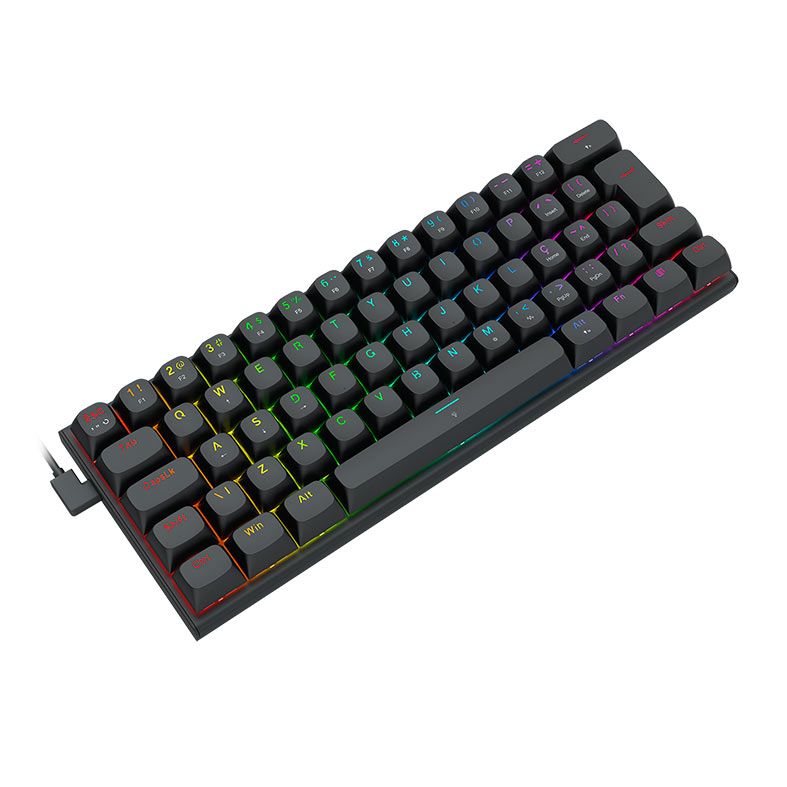 Teclado Magnetico Redragon Fidd, RGB, 60%, ABNT2, Switch Pink Linear, Preto, K683-RGB-PT