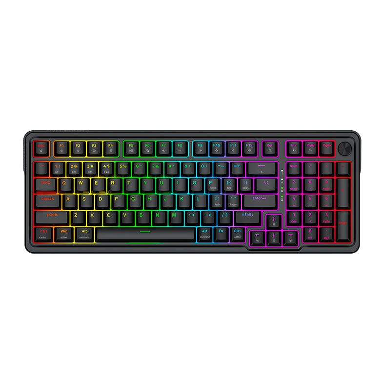 Teclado Mecanico Redragon Eisa Pro, RGB, ABNT2, Switch Brown, Tri-Mode, Preto, K686-RGB-PRO-PT-BROWN