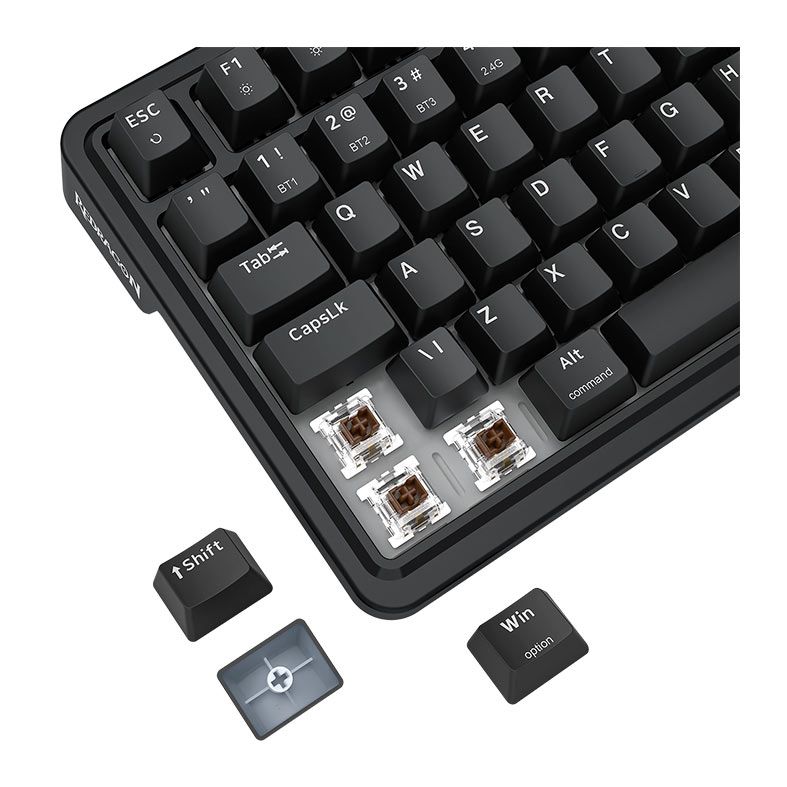 Teclado Mecanico Redragon Eisa Pro, RGB, ABNT2, Switch Brown, Tri-Mode, Preto, K686-RGB-PRO-PT-BROWN